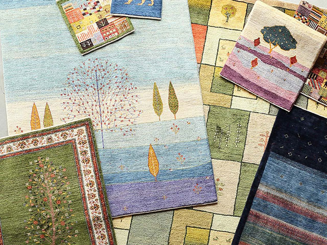 手織り絨毯アートギャッベ