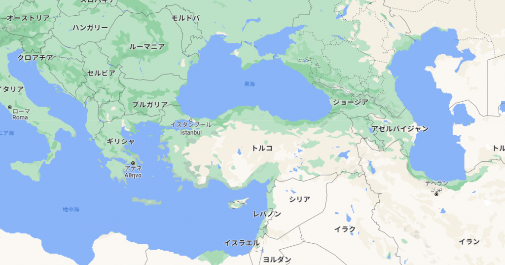 トルコの地図