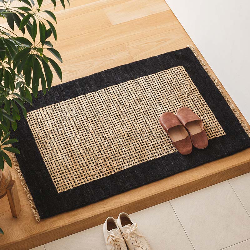 ウール玄関マット/手織り/LR168E